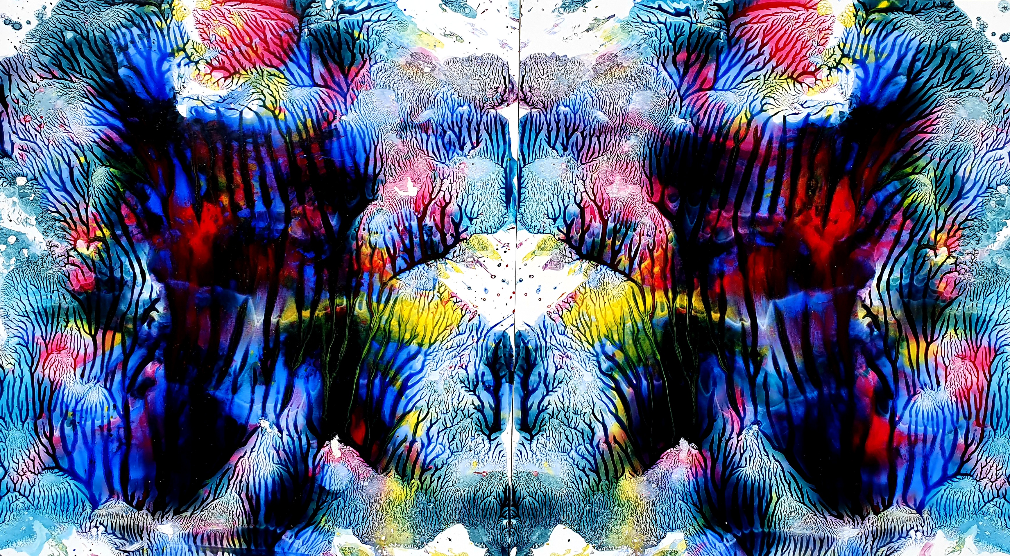 Kağıt Üzerine Akrilik Boya 30x60 cm İkilikler V 2021